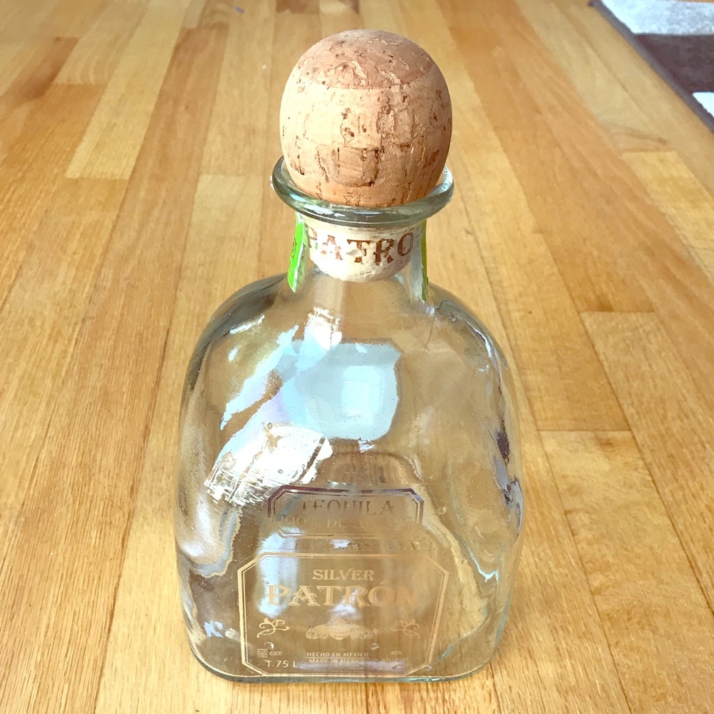 1.75L Empty Patron Silver Bottle